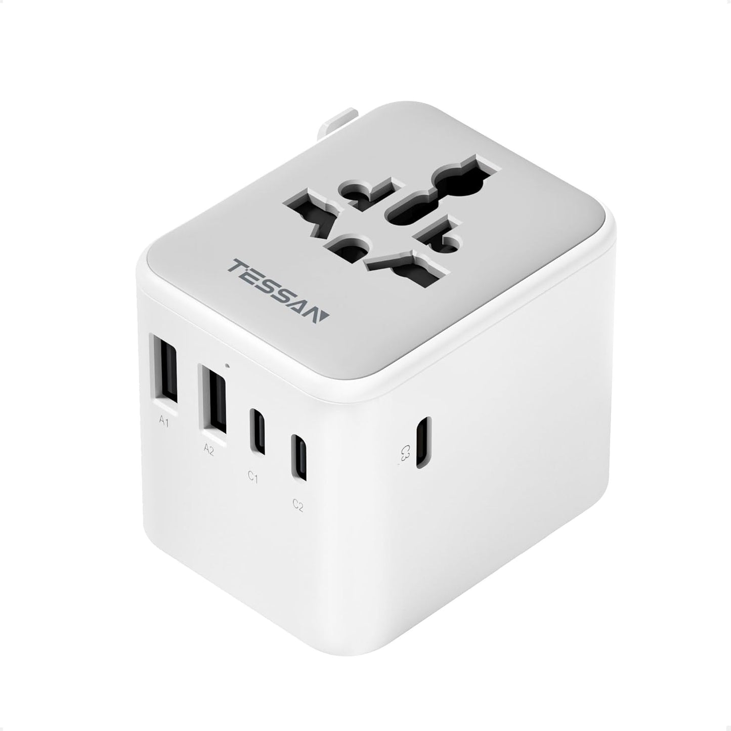 Universal Travel Adapter 28W, International Power Adapter | Travel Adapter Worldwide, 3 USB C 2 USB a Ports, US to European UK Italy Ireland New Zealand, Type C G a I Plug