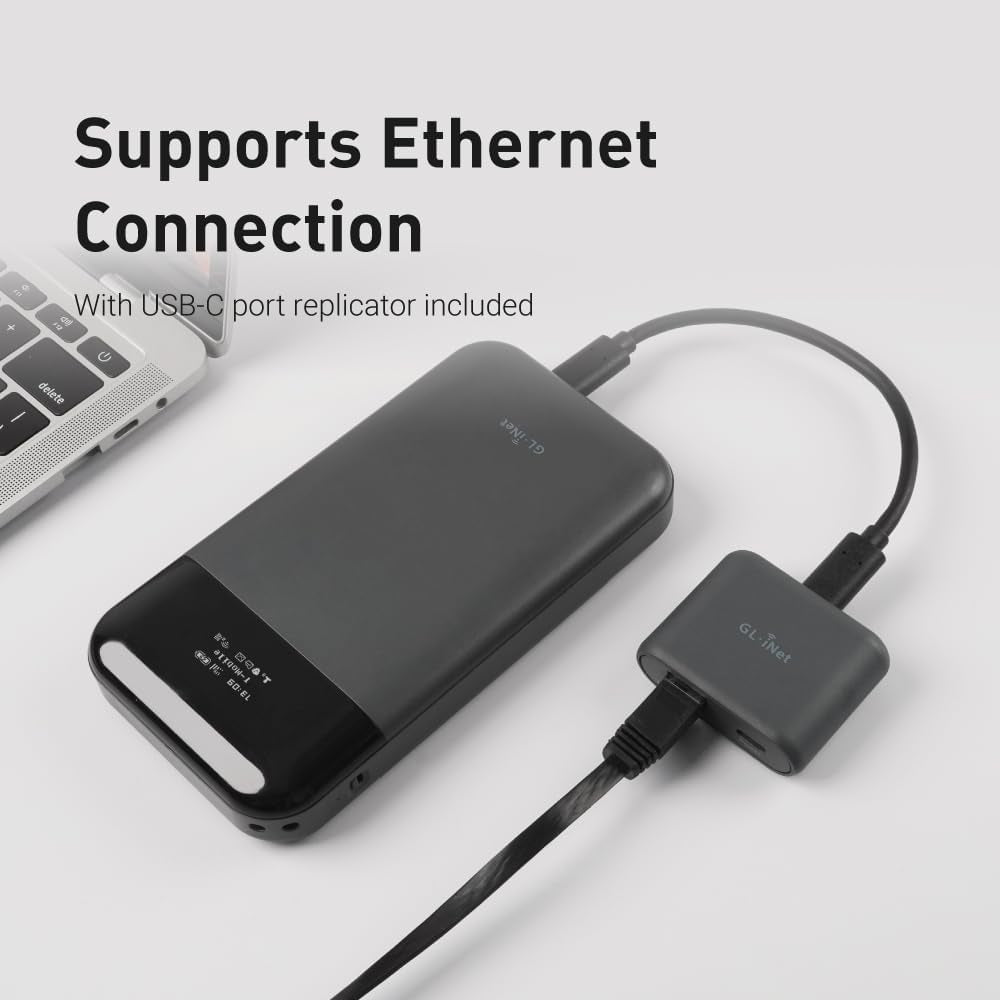 GL-E750V2 (MUDI) 4G LTE Portable Wi-Fi Hotspot for Travel | Mobile Hotspot Device, Openwrt, Openvpn, Wireguard, 7000Mah, Global Version